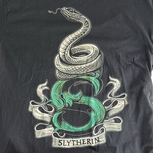 Harry Potter Men’s Size XL Black Short Sleeve Slytherin T-shirt Cotton Shirt